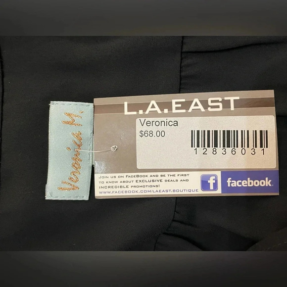 🖤 VERONICA M Waist-Defined Smocked Tie-Front Ruched Blouse NWT Small - Picture 7 of 8